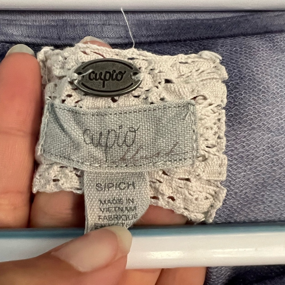 Navy Tie Dyed This Cozy T-shirt by Cupio (size: small) - Picture 3 of 4
